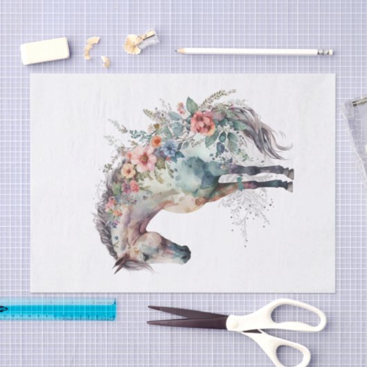 Floral Horse II Tissuepapier (Craft)