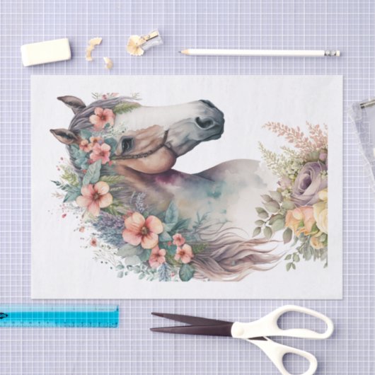 Floral Horse III Tissuepapier (Craft)
