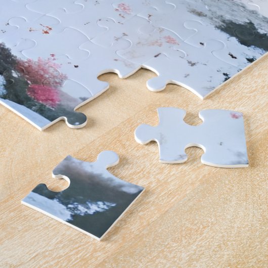 Floral Horse Jigzaag Puzzle Legpuzzel (Zijkant)