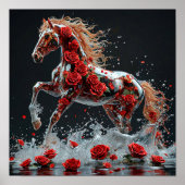 Floral Horse Poster (Voorkant)