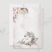 Floral Horse Ranch Baby shower Kaart (Achterkant)