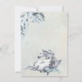 Floral Horse Ranch Baby shower Kaart (Achterkant)