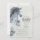 Floral Horse Ranch Baby shower Kaart (Voorkant)