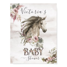 Floral Horse Ranch Baby shower