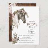 Floral Horse Ranch Bridal Shower Kaart (Voorkant / Achterkant)