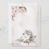 Floral Horse Ranch Wedding Kaart (Achterkant)