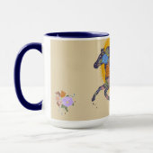 Floral Horse Silhouette_Paarse Mok Cup (Links)