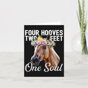 Floral Horseback Riding Equestrian Boerderij Gift Kaart