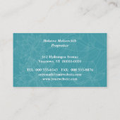 Floral Hospitality Turquoise Visitekaartje (Achterkant)