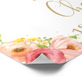 Floral Hot Air Ballon Birthday Welkom Poster (Hoek)