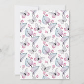Floral Hot Air Ballon Butterfly | Uitnodiging (Achterkant)