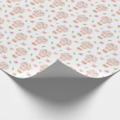 Floral Hot Air-ballon Cadeaupapier (Hoek)