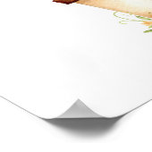 Floral Hot Air Ballon Elephant Adventure wacht Poster (Hoek)