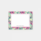 Floral Hot Pink Patroon Post-it® Notes (Voorkant)