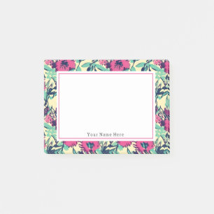 Floral Hot Pink Patroon Post-it® Notes