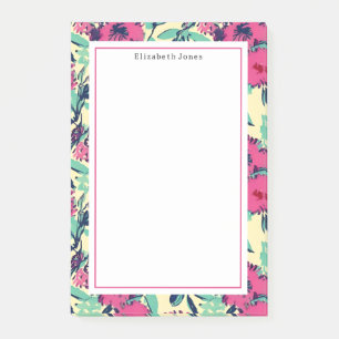 Floral Hot Pink Patroon Post-it® Notes