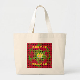 Floral Houd het eenvoudig Grote Tote Bag