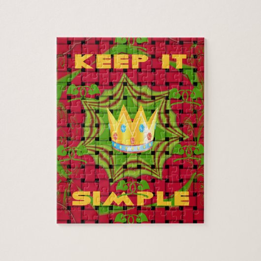 Floral Houd het eenvoudig Legpuzzel (Verticaal)