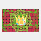 Floral Houd het eenvoudig Rechthoekige Sticker (Voorkant)