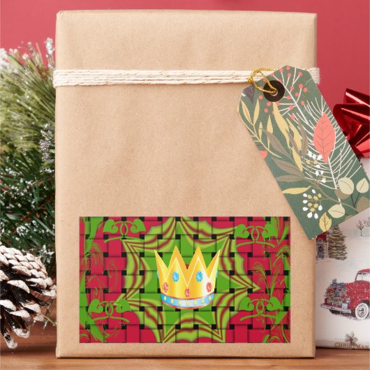 Floral Houd het eenvoudig Rechthoekige Sticker (Feestdagen)