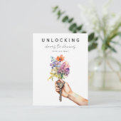 Floral House Keys Vastgoed Marketing Briefkaart (Staand voorkant)