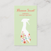 Floral Housekeeping Eco Cleaning Service Visitekaartje (Voorkant)