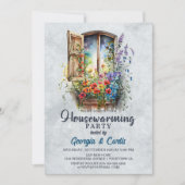 Floral Housewarming Party uit het bijtende land Kaart (Voorkant)