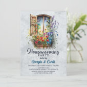 Floral Housewarming Party uit het bijtende land Kaart (Staand voorkant)