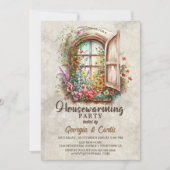 Floral Housewarming Party uit het bijtende land Kaart (Voorkant)
