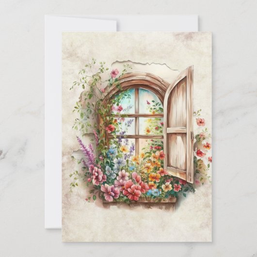 Floral Housewarming Party uit het bijtende land Kaart (Achterkant)