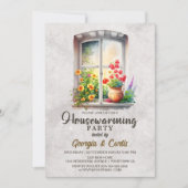 Floral Housewarming Party uit het bijtende land Kaart (Voorkant)