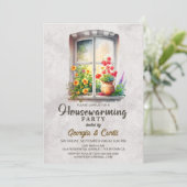 Floral Housewarming Party uit het bijtende land Kaart (Staand voorkant)