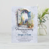 Floral Housewarming Party uit het bijtende land Kaart (Staand voorkant)