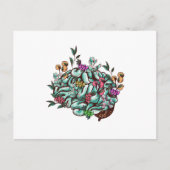 Floral Human Brain Mental Health Awareness Briefkaart (Voorkant)