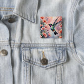 floral hummingbird button (In situ)