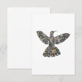 Floral Hummingbird Kaart (Voorkant / Achterkant)
