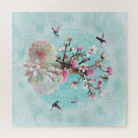 FLORAL HUMMINGBIRD LEGPUZZEL (Horizontaal)