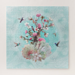 FLORAL HUMMINGBIRD LEGPUZZEL