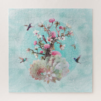 FLORAL HUMMINGBIRD LEGPUZZEL