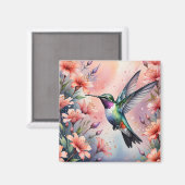 floral hummingbird magnet (Voorkant / Achterkant)