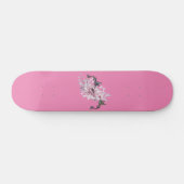 Floral Hummingbird Pink Persoonlijk Skateboard (Horizontaal)