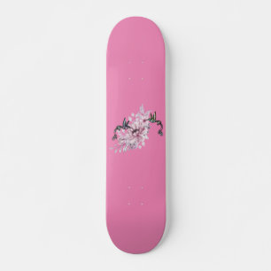 Floral Hummingbird Pink Persoonlijk Skateboard
