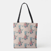 Floral Hummingbird Tropical Pineapples Cream Tote Bag (Achterkant)