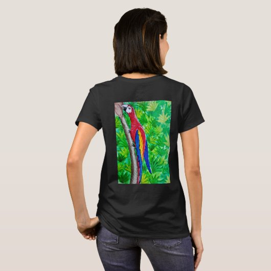 Floral Hummingbird Wave  T-shirt (Achterkant volledig)