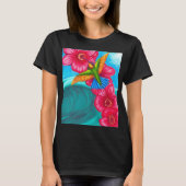 Floral Hummingbird Wave  T-shirt (Voorkant)