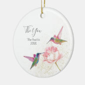Floral Hummingbird Wedding Favor Ornament (Links)