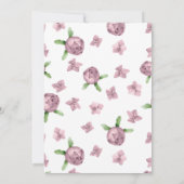 Floral Hydrangea Air Ballon Baby shower | Kaart (Achterkant)