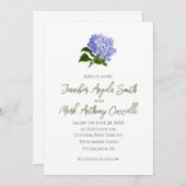 Floral Hydrangea Bloem Bruiloft Uitnodigingen (Voorkant / Achterkant)