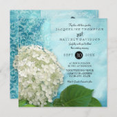 Floral Hydrangea Blue White Classic Elegant Formal Kaart (Voorkant / Achterkant)