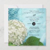 Floral Hydrangea Blue White Classic Elegant Formal Kaart (Voorkant)